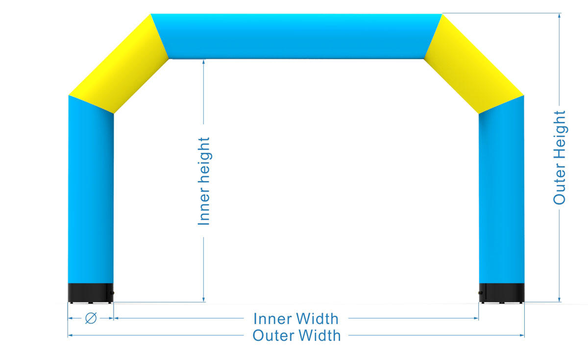 KCCE air tight inflate gate with four tubes for advertising-3